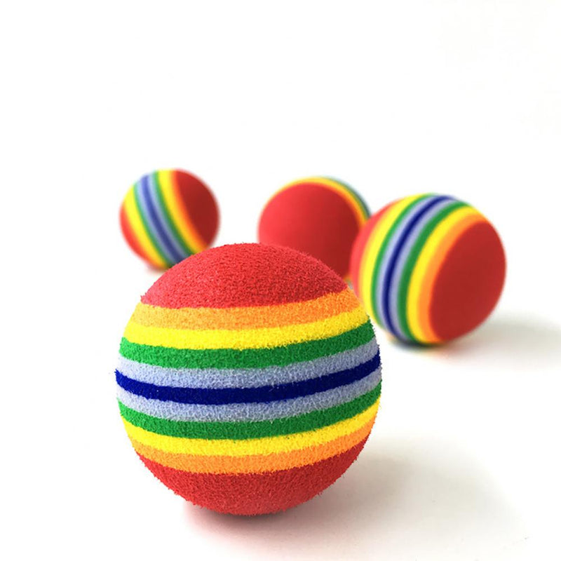 1Pcs Colorful Pet Rainbow Foam Fetch Balls