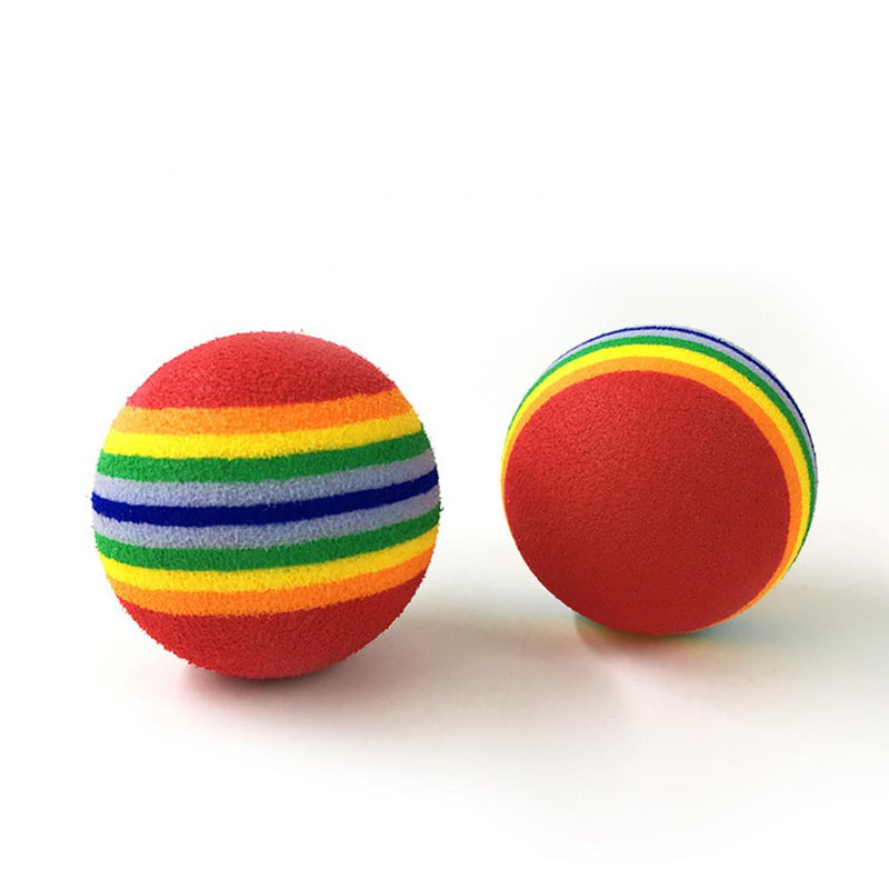 1Pcs Colorful Pet Rainbow Foam Fetch Balls