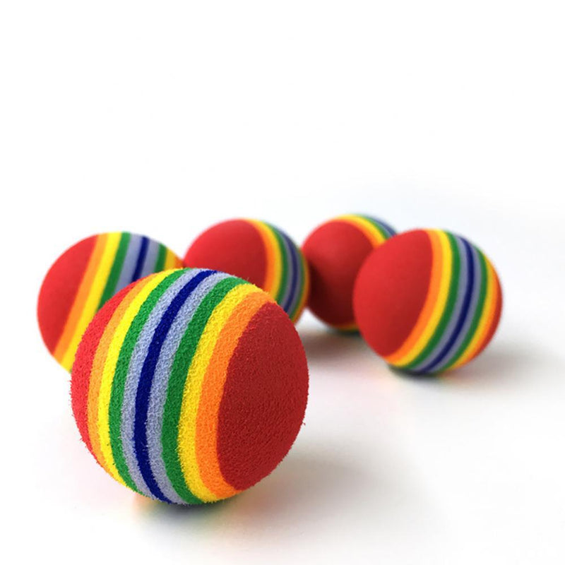 1Pcs Colorful Pet Rainbow Foam Fetch Balls