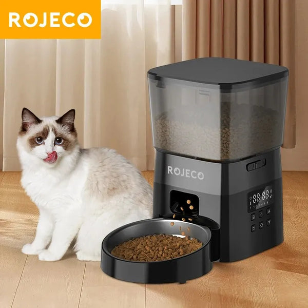 ROJECO Automatic Pet Feeder Button Version