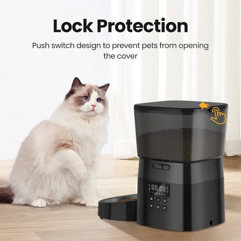 ROJECO Automatic Pet Feeder Button Version