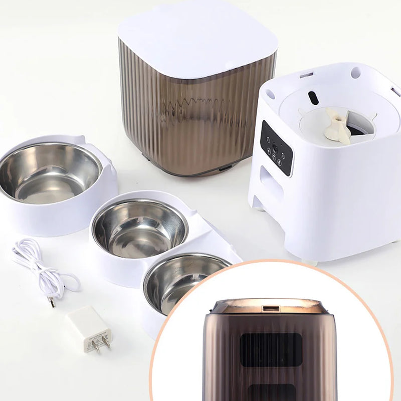 5L Double Bowls Smart Automatic Cat Feeder With Camera