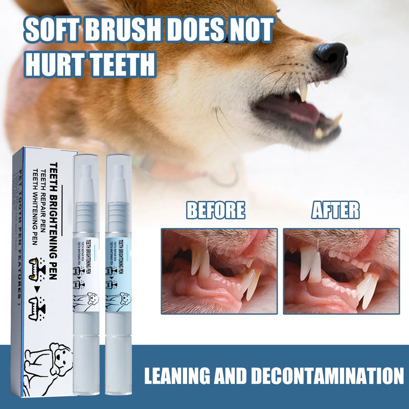 Pets Teeth Cleaning Tools Pet Beauty Toothbrush Clean Kit Tartar Remover Teeth Stones Scraper Dogs Tooth Stains Cleaning Pen