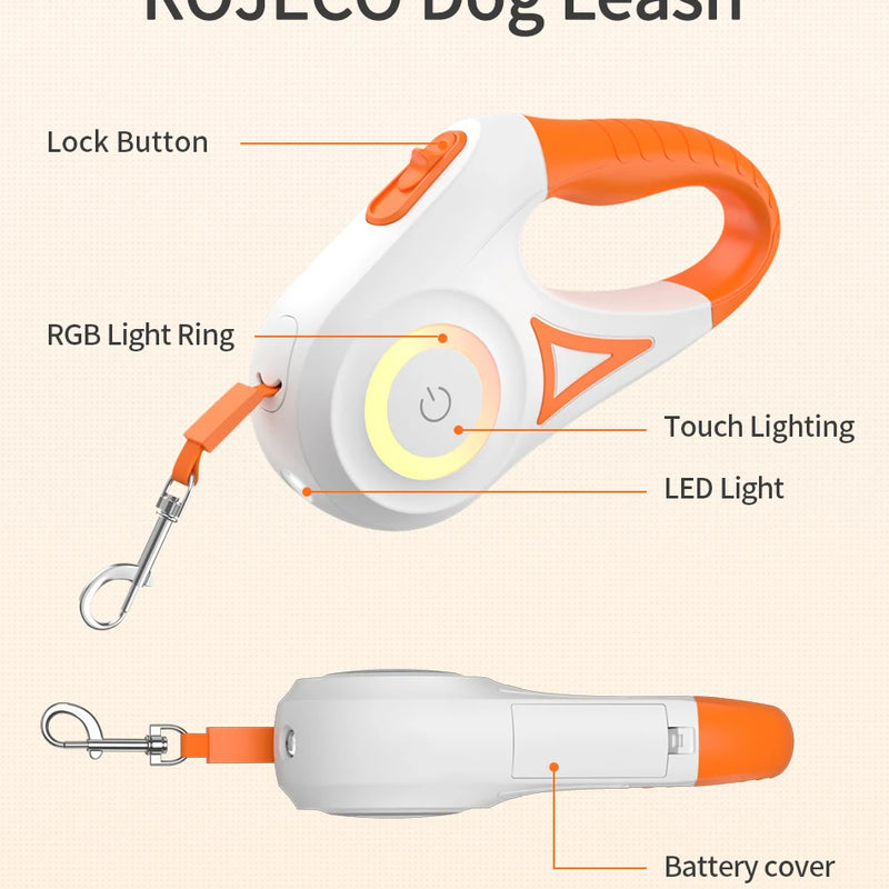 ROJECO 5M Automatic Retractable Dog Leash