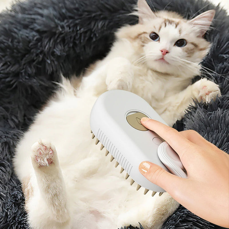 3 in 1 Pet Electric Steam Brush Cat and Dog