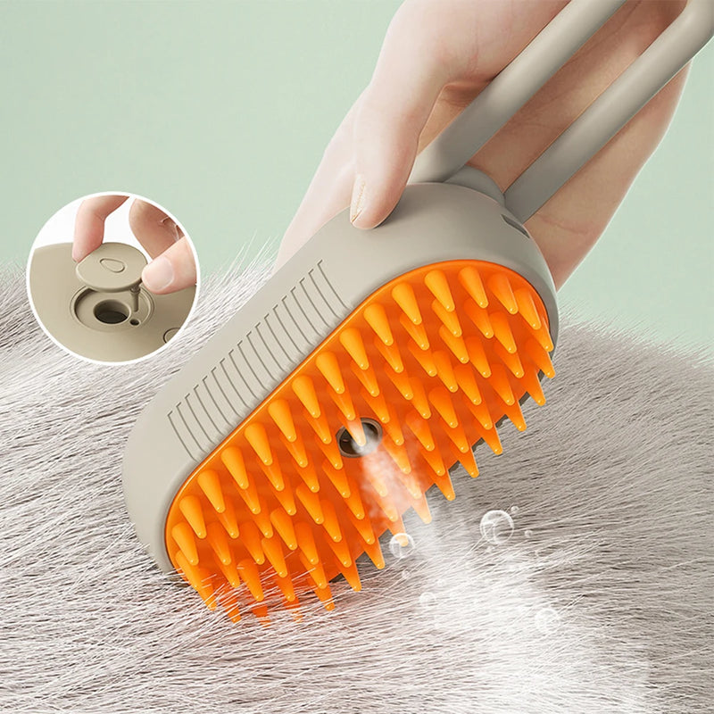 3 in 1 Pet Electric Steam Brush Cat and Dog