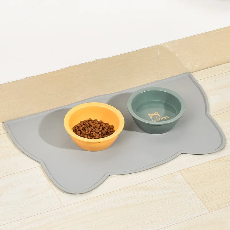 Silicone Bed Cats Pet Feeding Bowl Cats Accessories Dog Beds and Furniture Home Food Mat Puppy Feeder Tray Placemat & Supplies