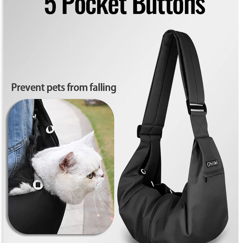 Petskd Pet Dog Sling Carrier Bag Outdoor Portable Shoulder Messenger Bag Cat Walking Bag for Puppy Kitten Nylon Pets Handbag