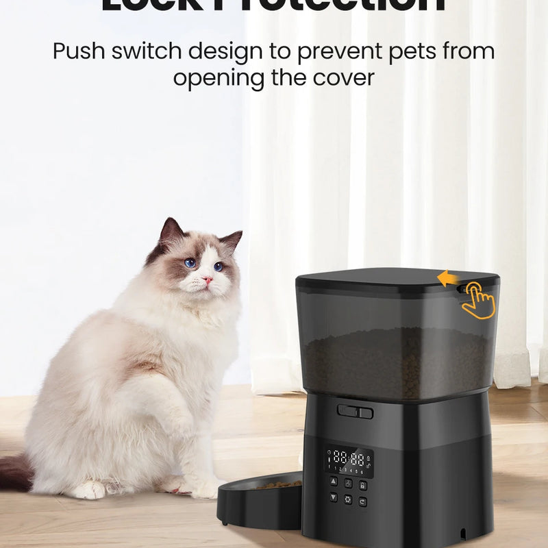 ROJECO Automatic Pet Feeder Button Version