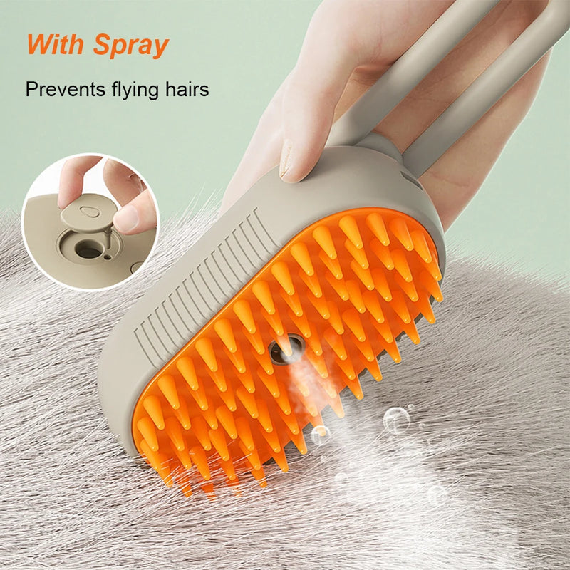 3 in 1 Pet Electric Steam Brush Cat and Dog