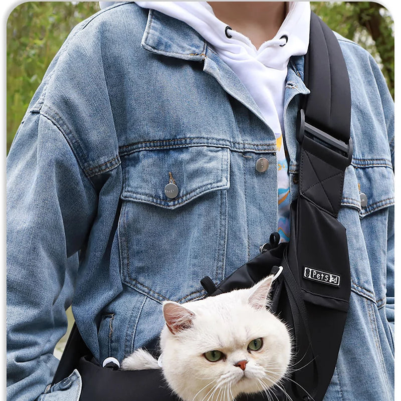 Petskd Pet Dog Sling Carrier Bag Outdoor Portable Shoulder Messenger Bag Cat Walking Bag for Puppy Kitten Nylon Pets Handbag