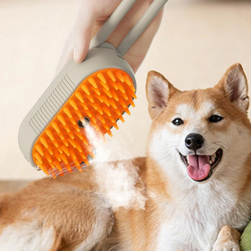 3 in 1 Pet Electric Steam Brush Cat and Dog