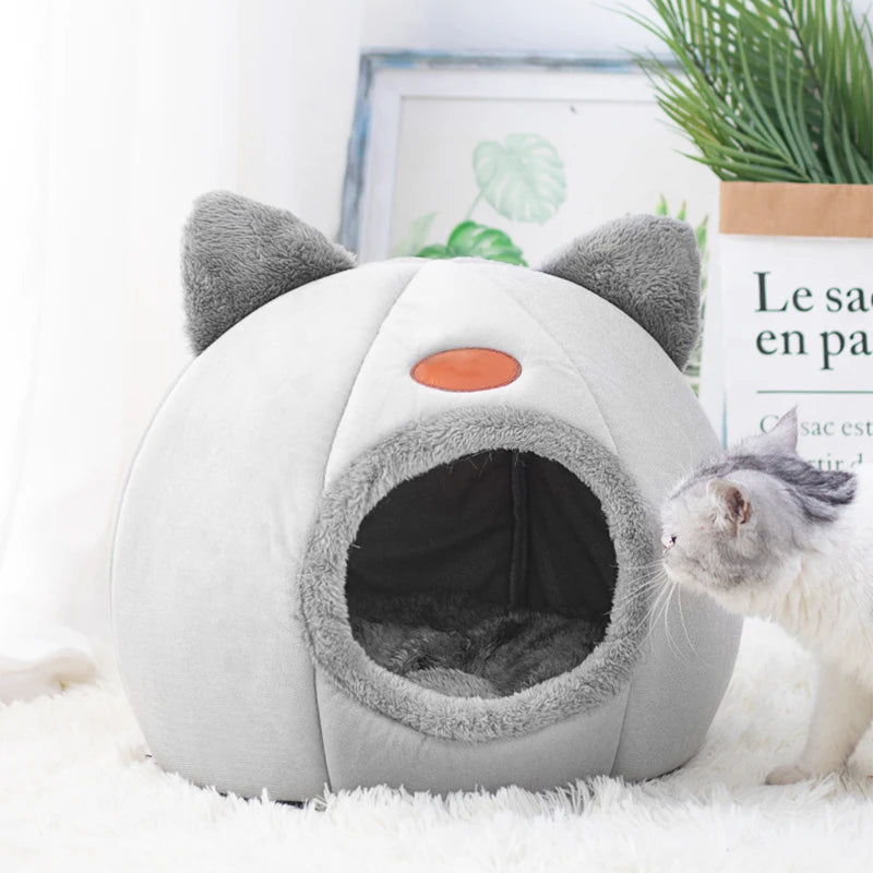 New Deep Sleep Comfort In Winter Cat Bed Iittle Mat Basket Small Dog House Products Pets Tent Cozy Cave Nest Indoor Cama Gato