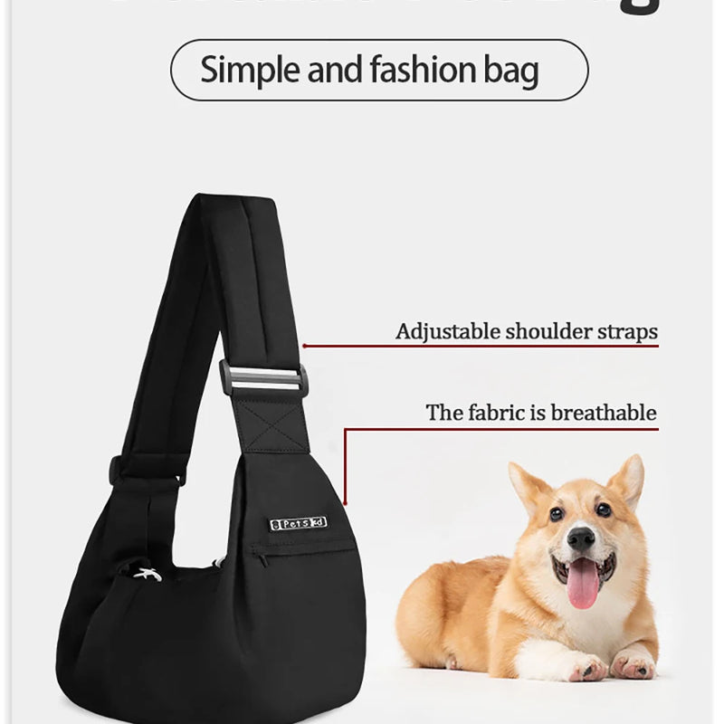 Petskd Pet Dog Sling Carrier Bag Outdoor Portable Shoulder Messenger Bag Cat Walking Bag for Puppy Kitten Nylon Pets Handbag